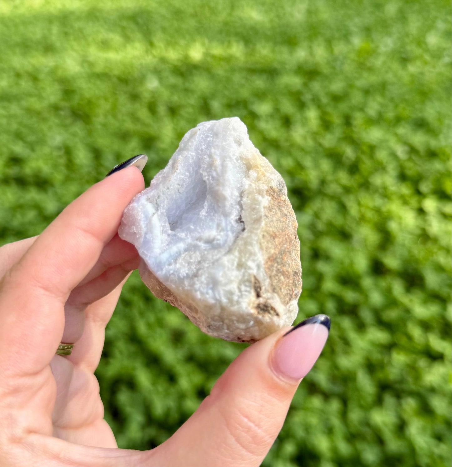 Blue lace agate raw