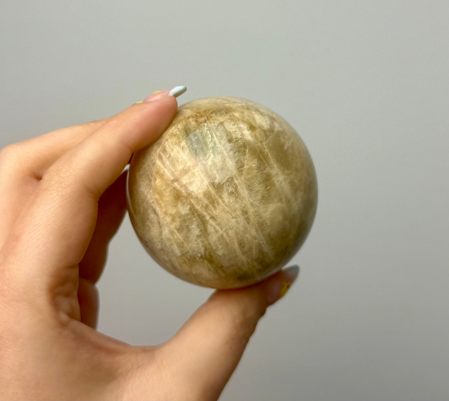 Blue moonstone sphere