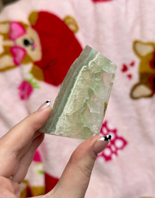 Fluorite slab half raw