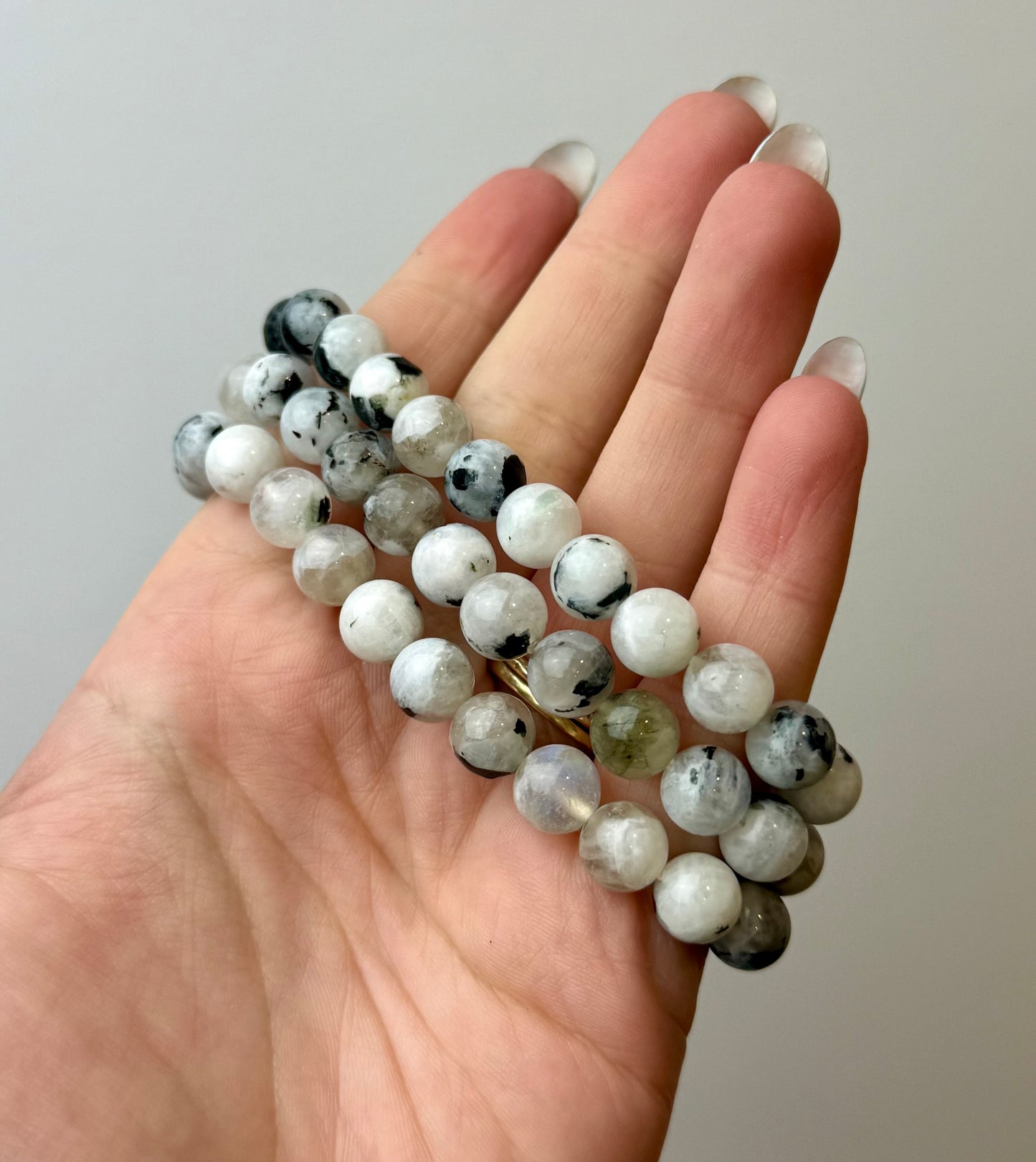 Rainbow moonstone bracelets