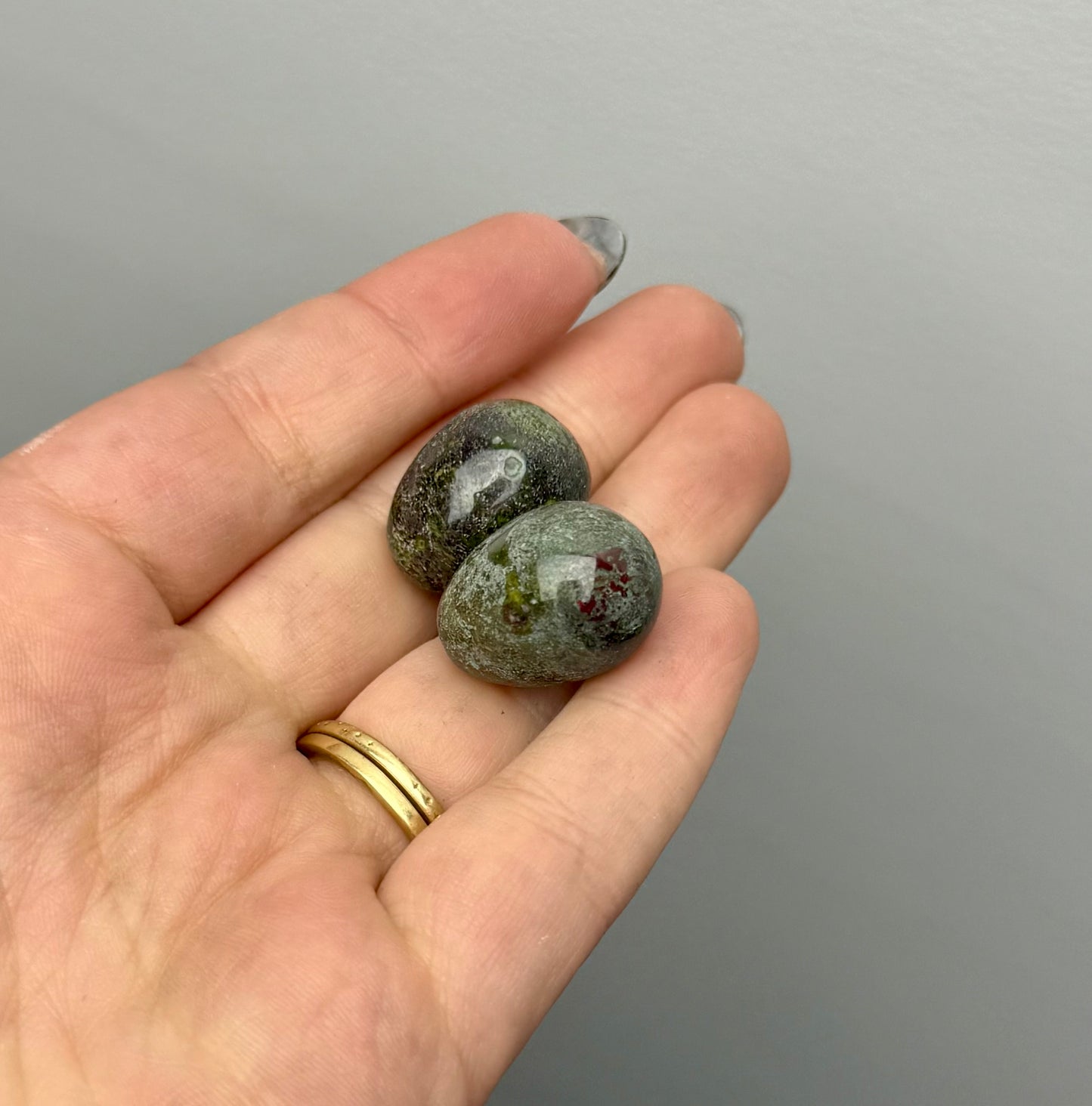 Dragon blood jasper mini eggs