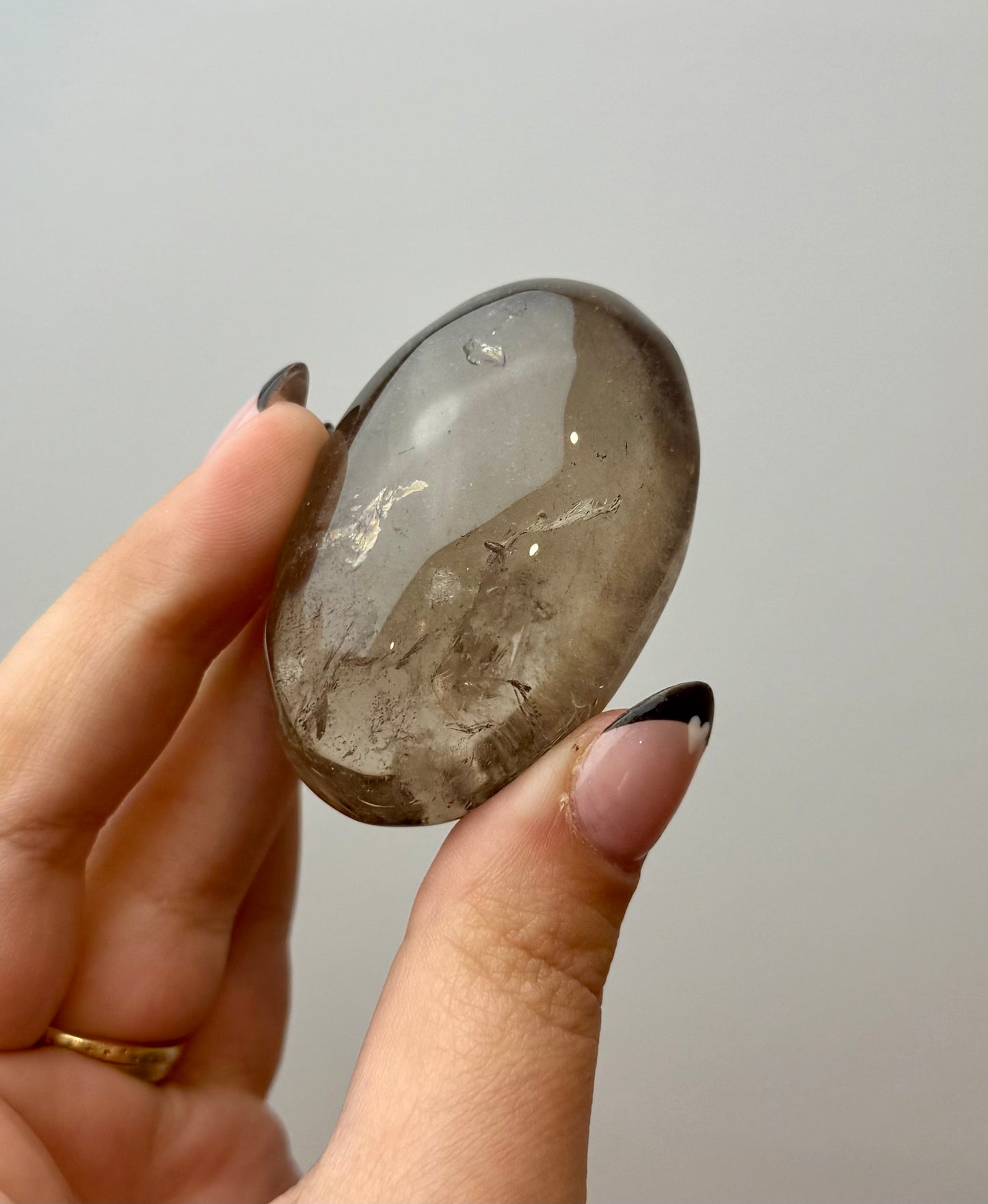 Smoky Quartz palm stone