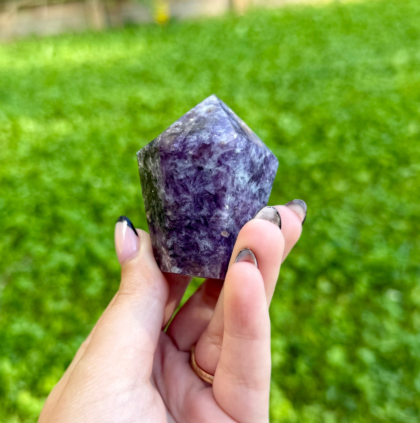 Lepidolite cupcake tower