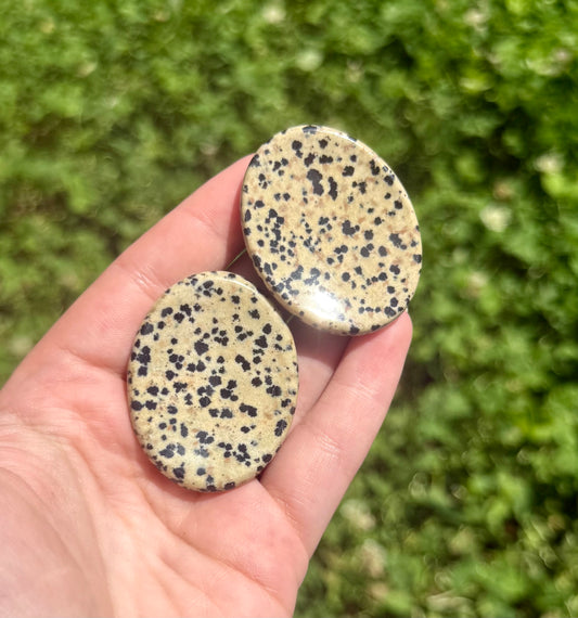Dalmatian jasper worry stones