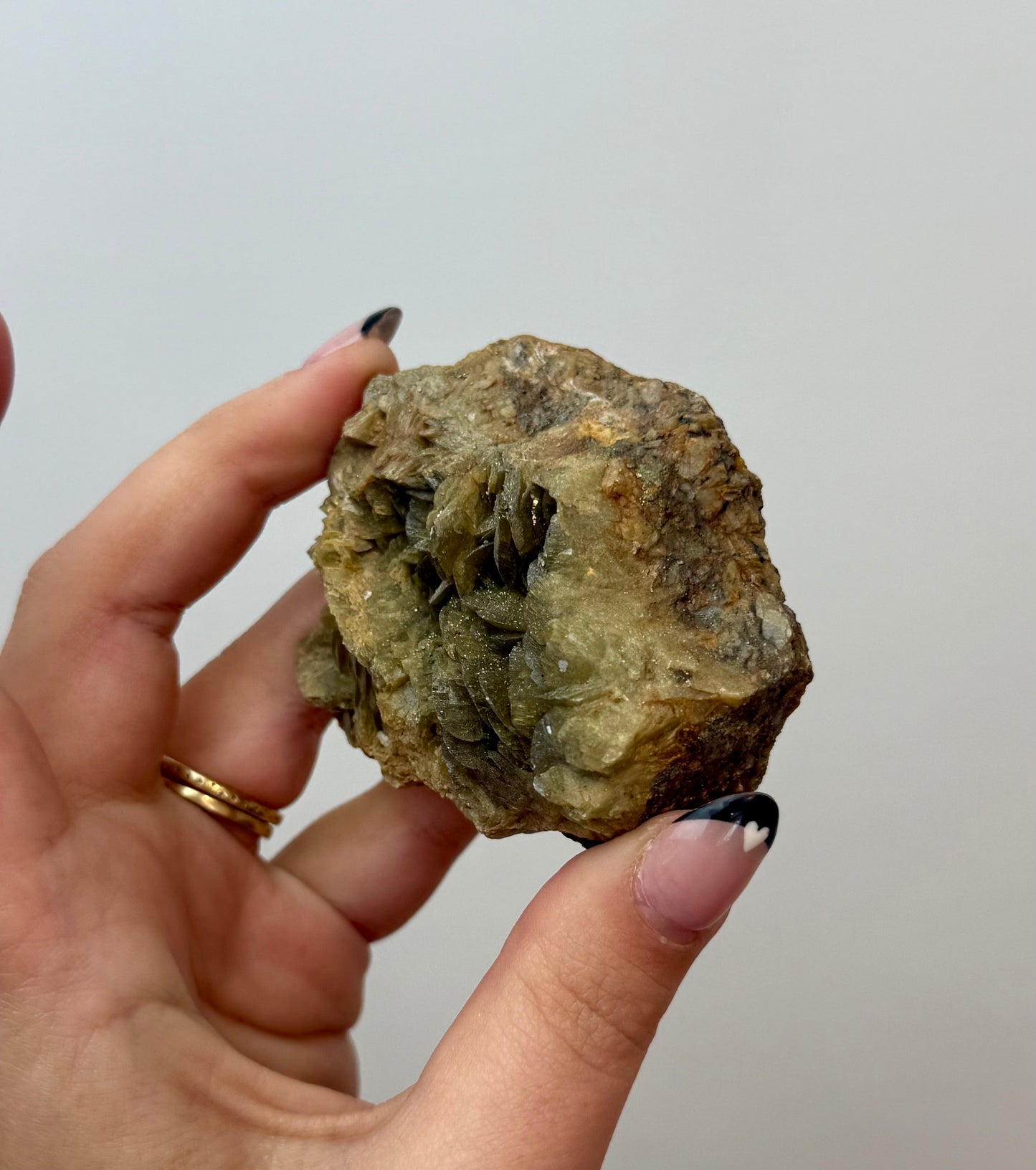 Golden yellow mica specimen