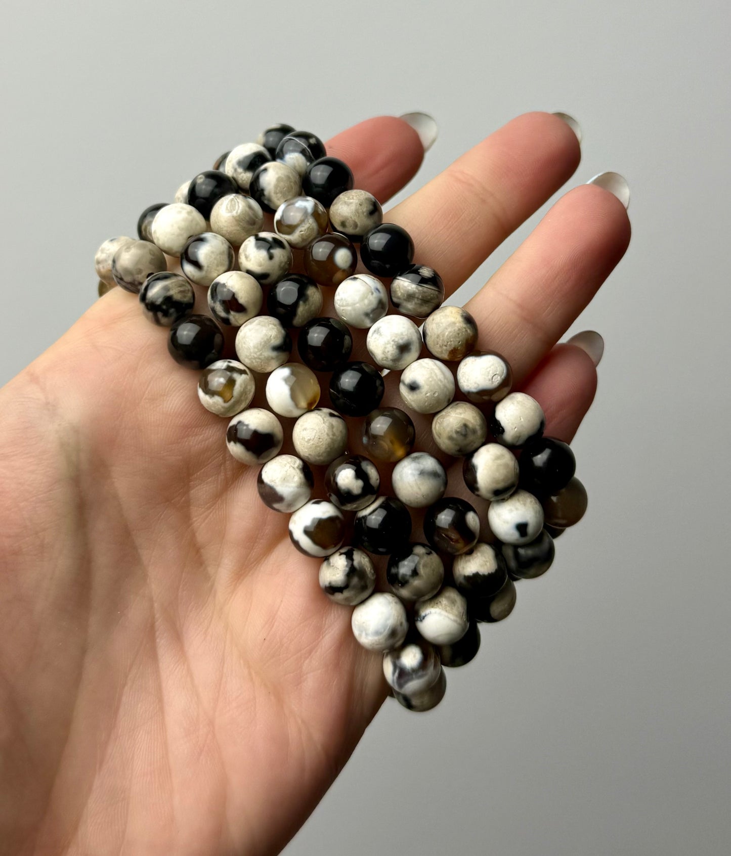 Brown orca agate bracelets