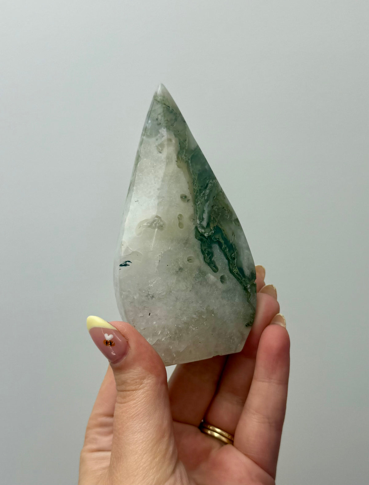Moss agate tear Freeform