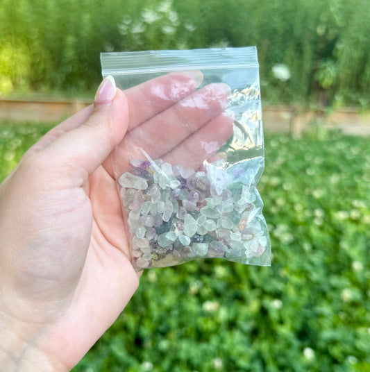 Fluorite chip bags