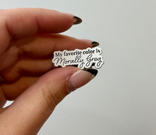 Morally grey enamel pin ￼