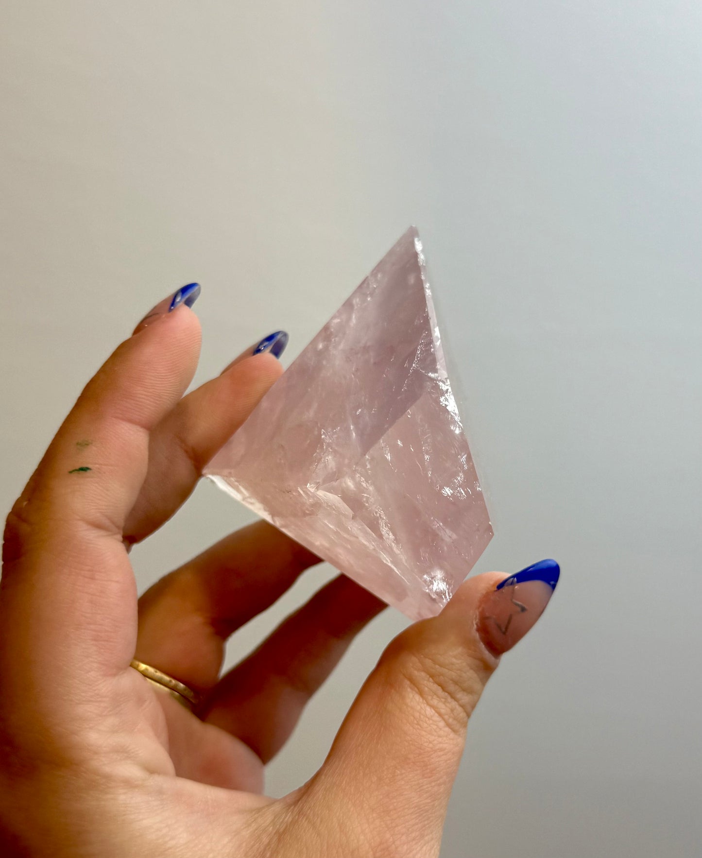Imperfect “chipped” rose quartz freeform