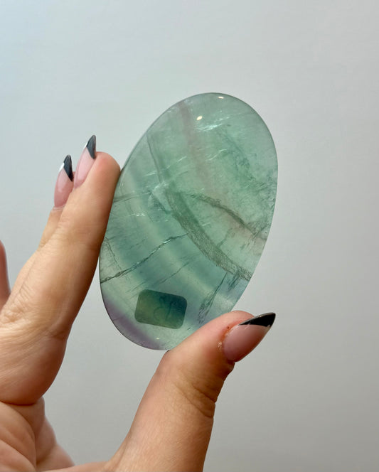Fluorite palm stone