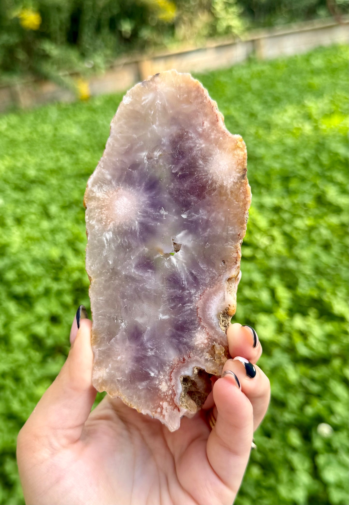 Pink purple amethyst slab