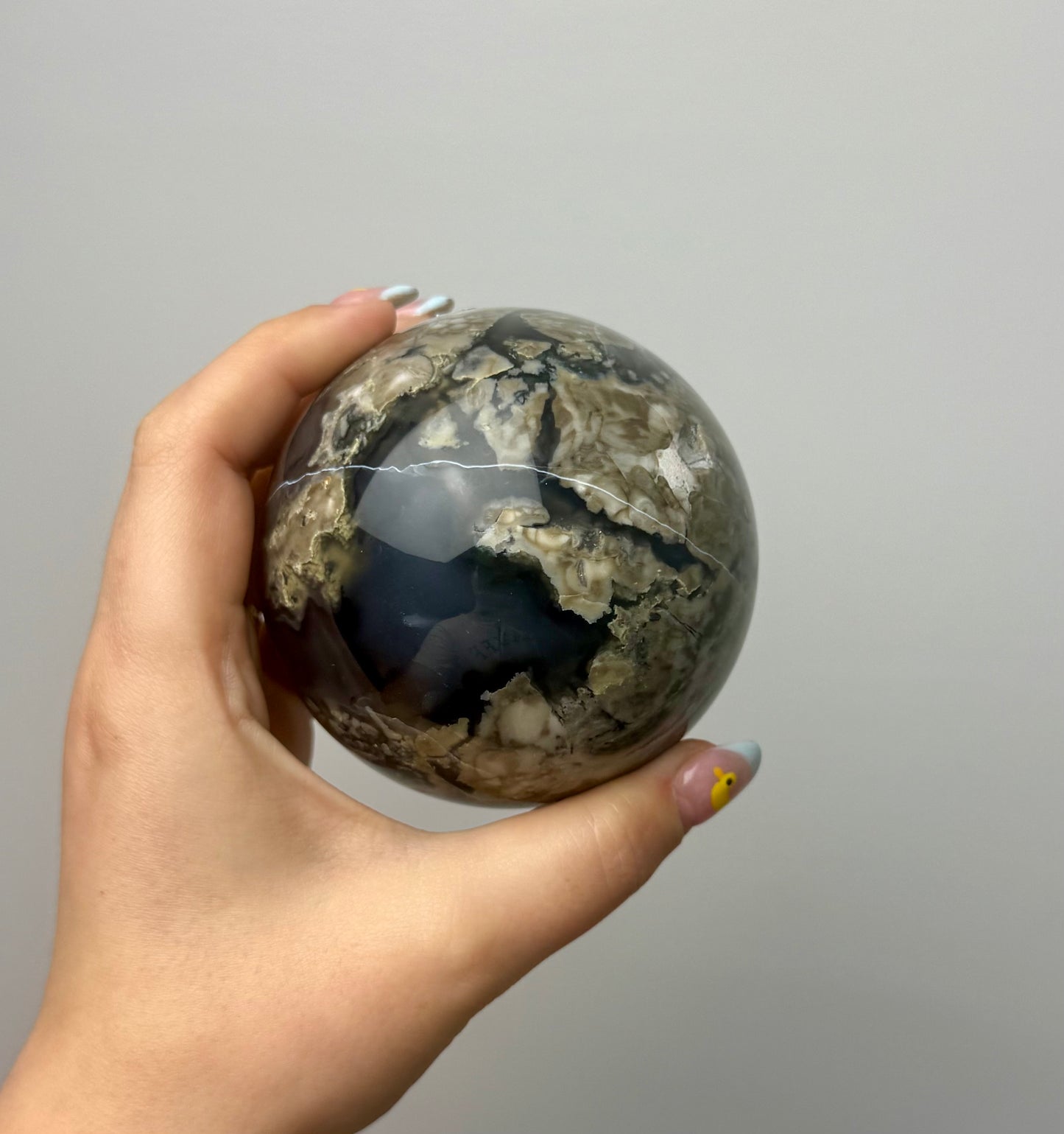 Volcano agate sphere
