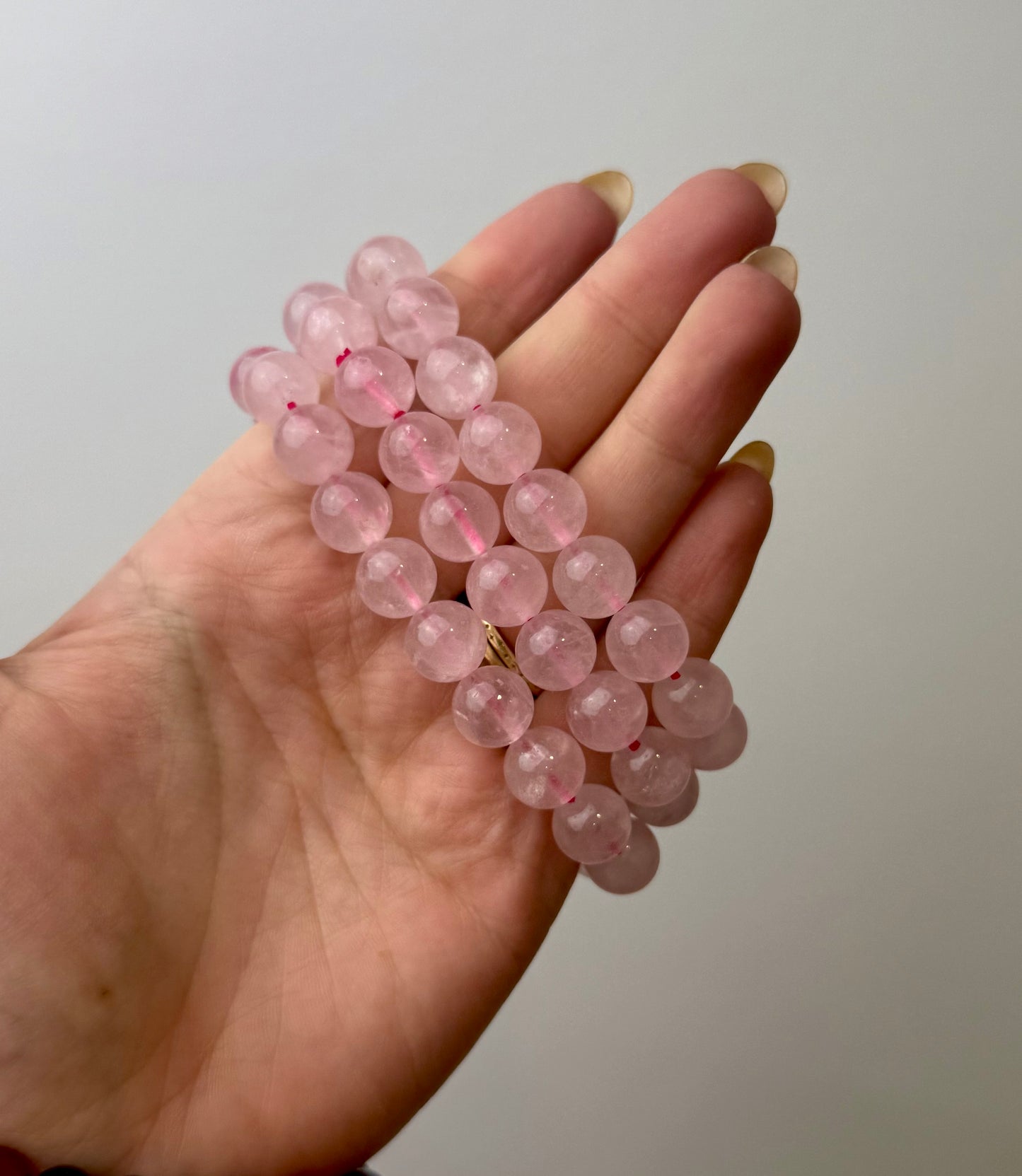 Chunky rose quartz bracelets 10-12mm