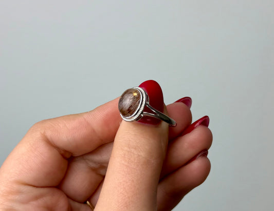 Rutile Quartz adjustable ring B