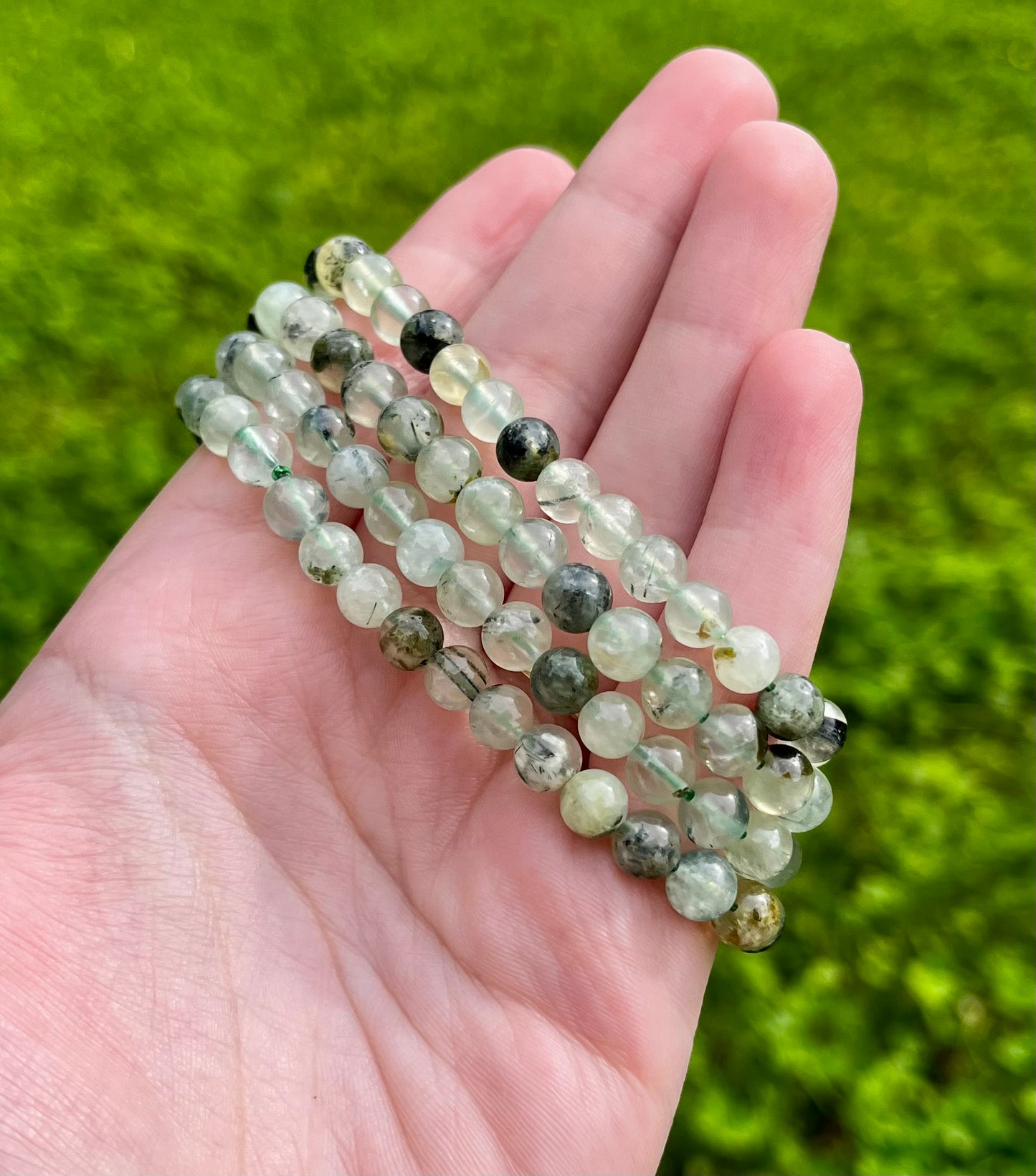 Prehnite bracelets