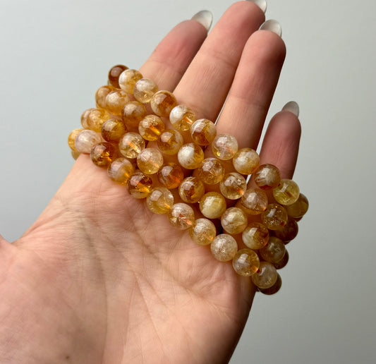 Heat treated citrine bracelets