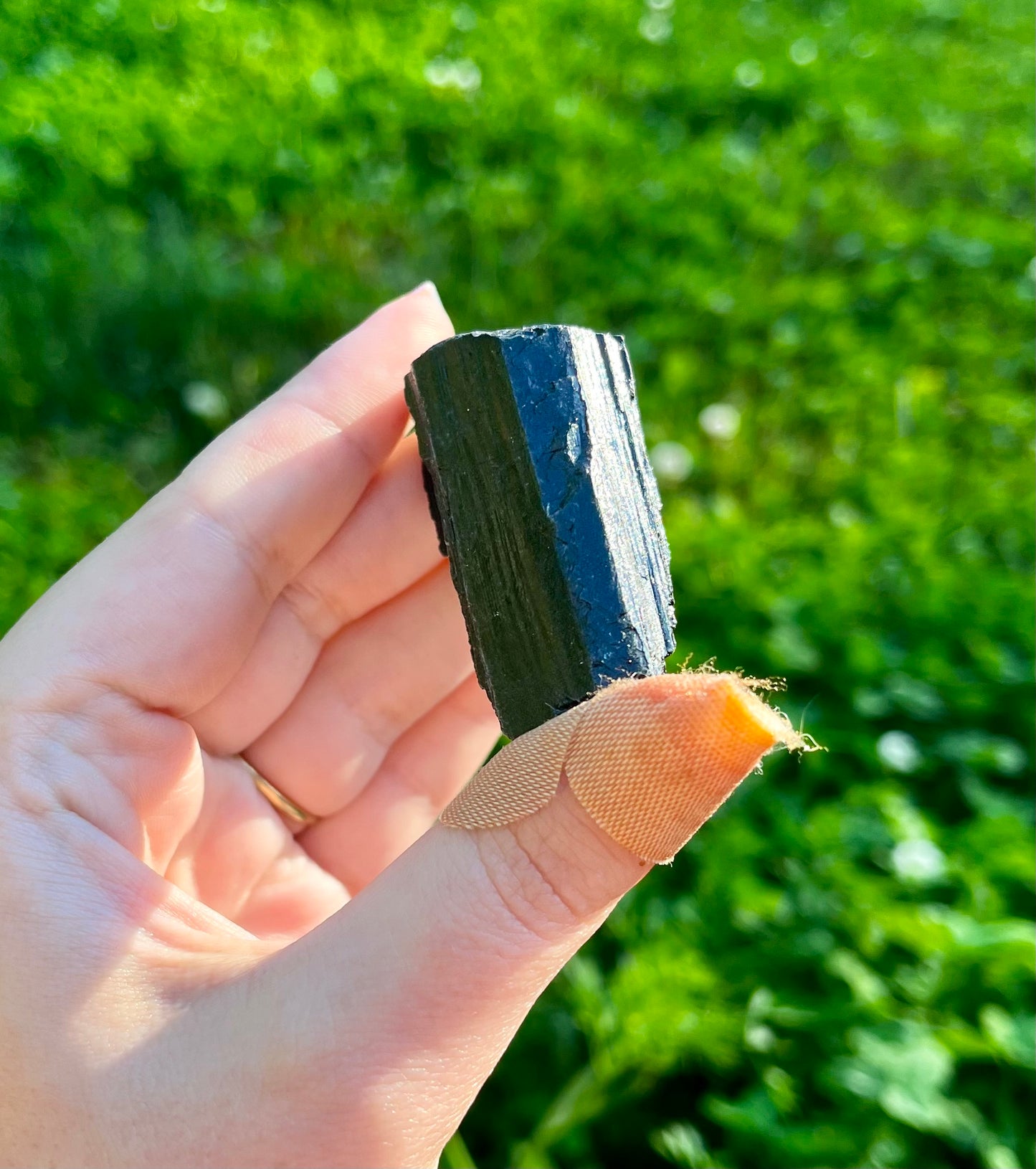 Raw black tourmaline