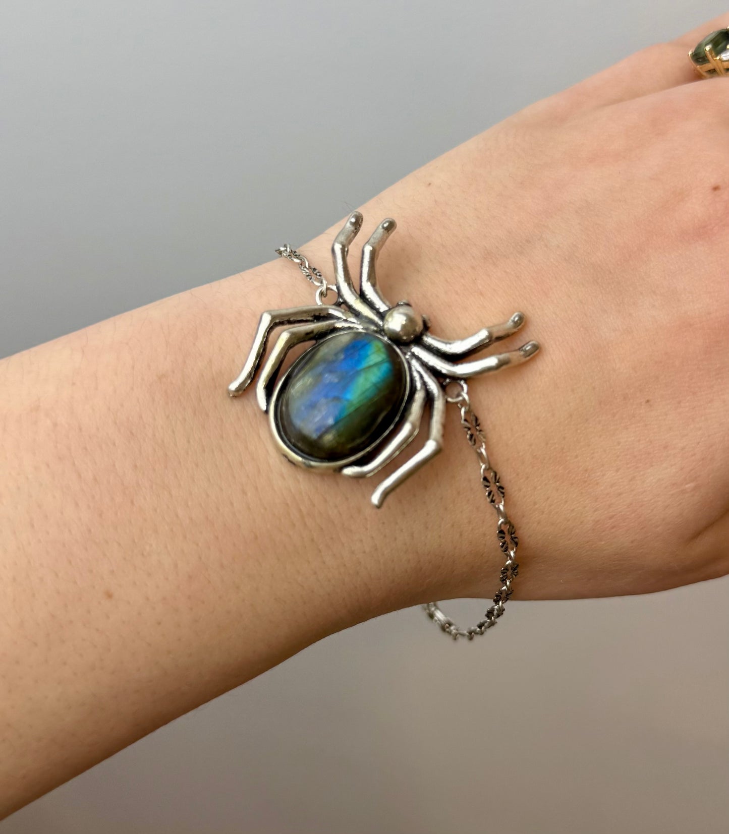 Labradorite spider bracelets