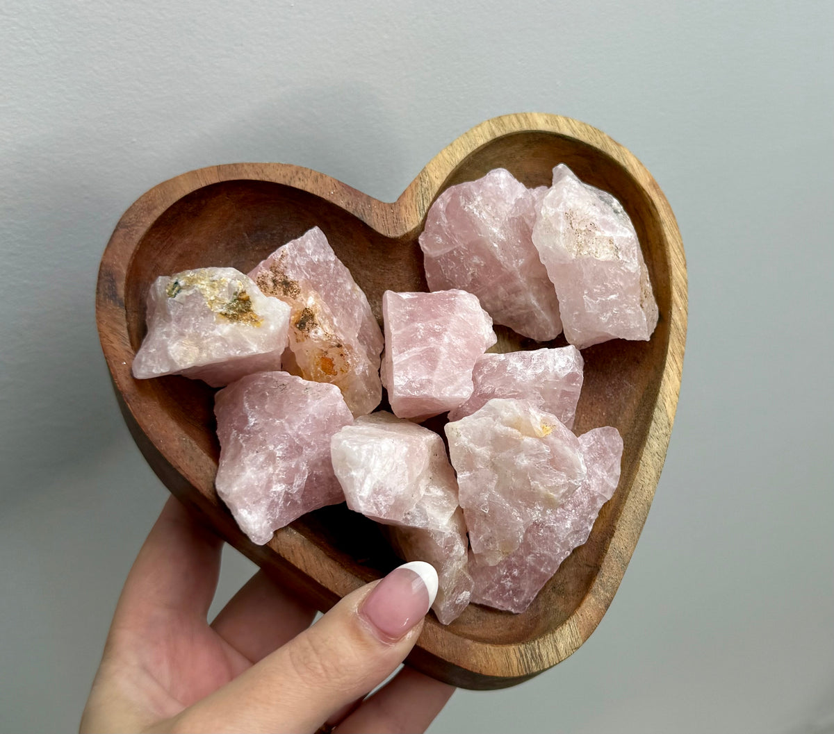 Rose quartz raw chunks