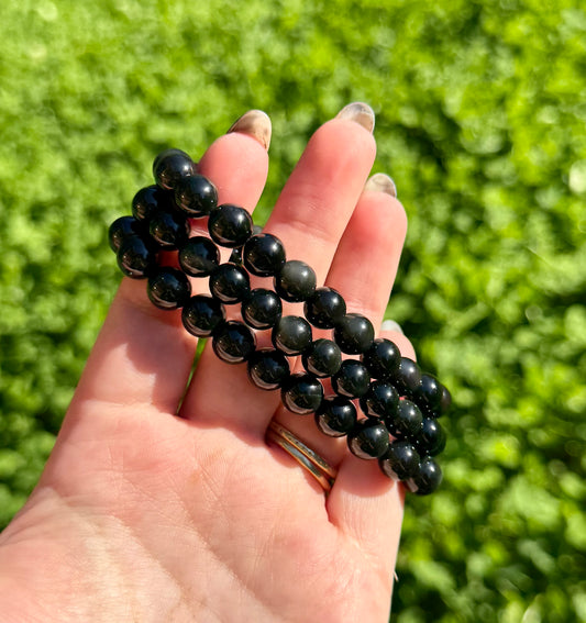 Rainbow obsidian bracelets