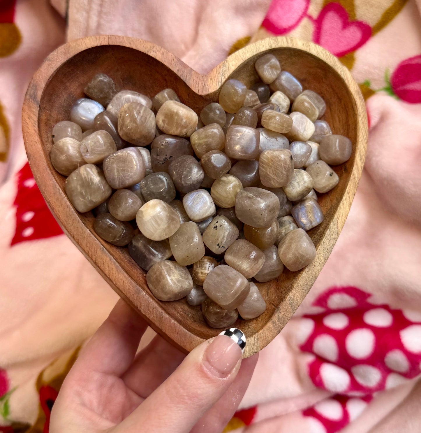 Mini blue moonstone tumbles
