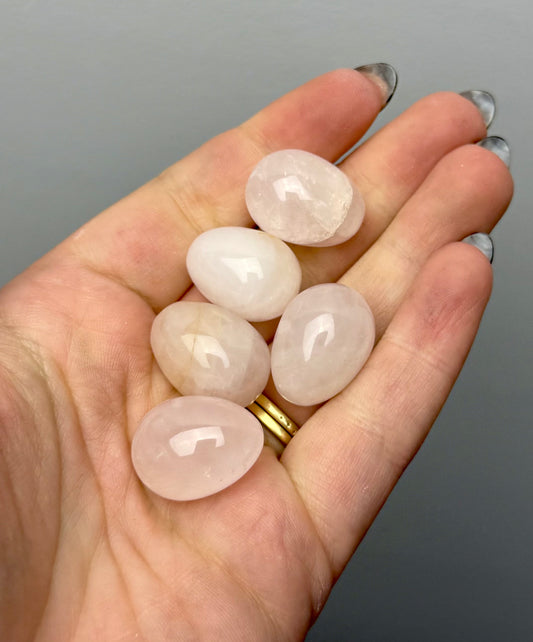 Rose quartz mini eggs