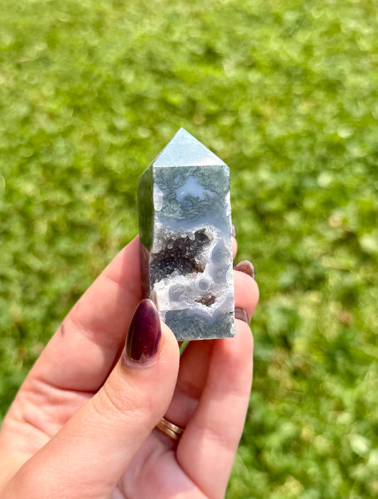 Moss agate tower