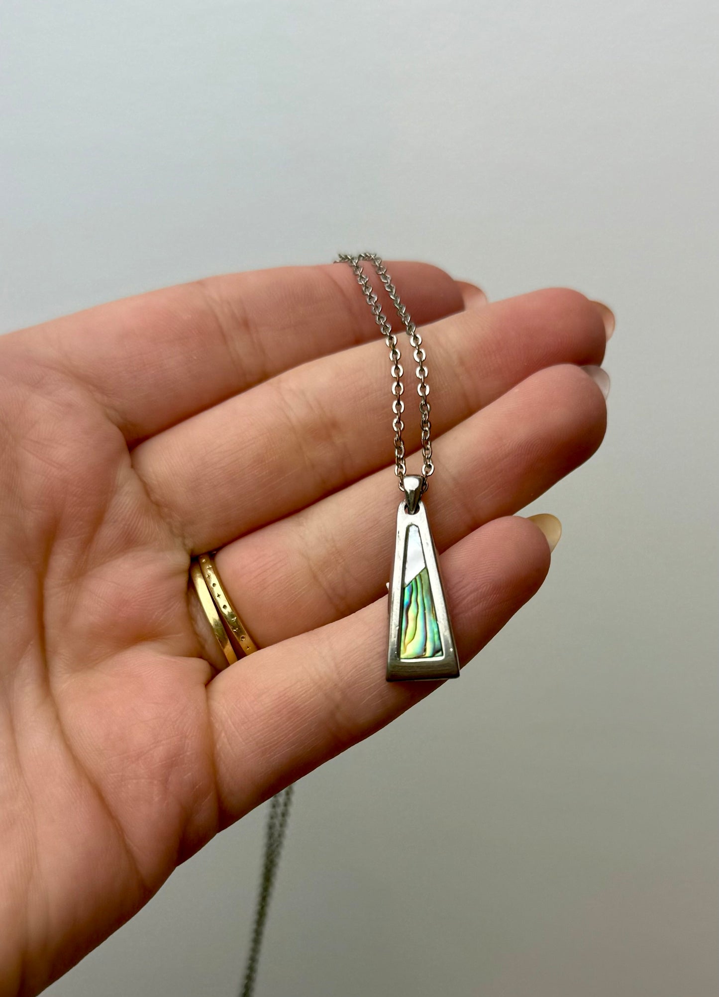 Abalone Shell necklace thrifted find