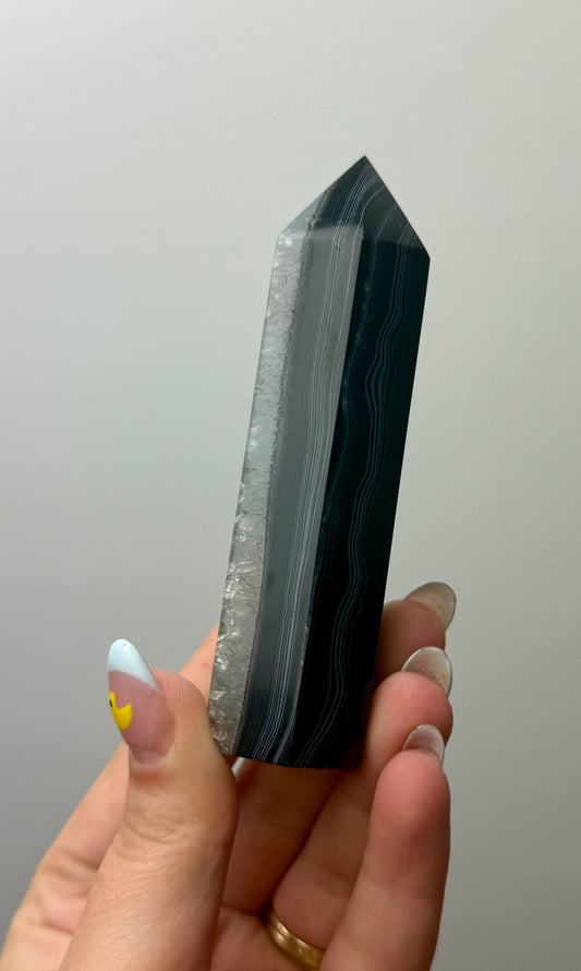 Black agate tower