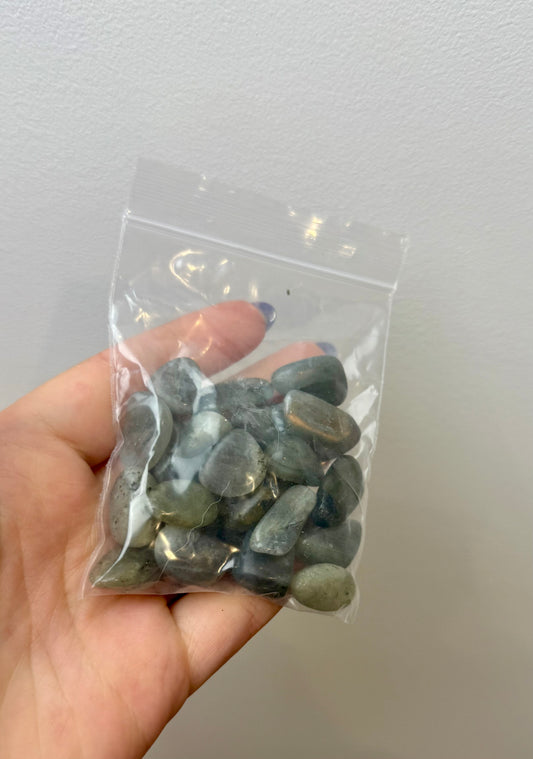 Labradorite pebble bags