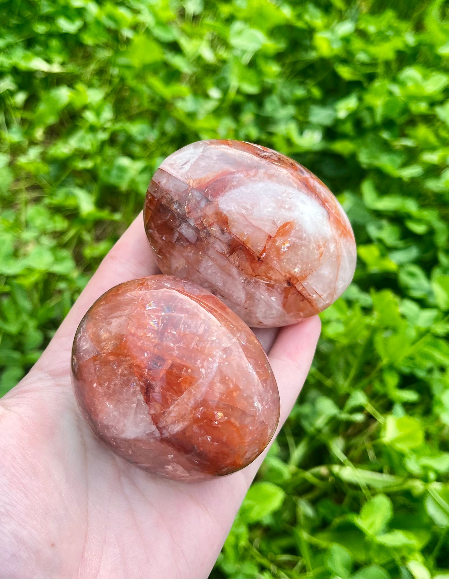 Fire Quartz palm stones