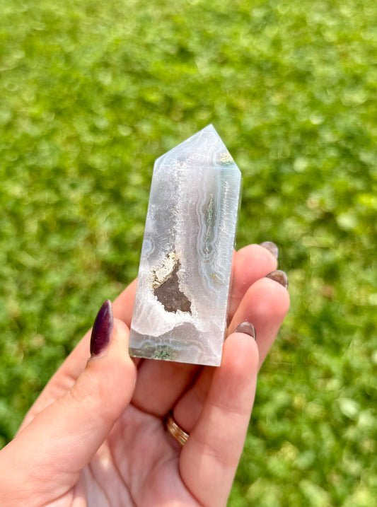 Moss agate tower