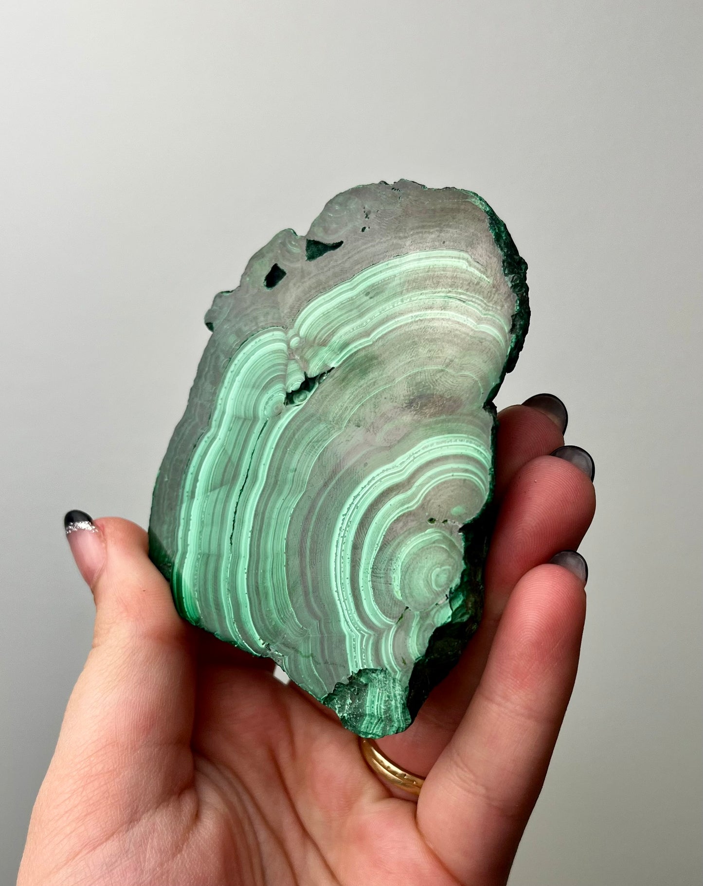 Malachite slab