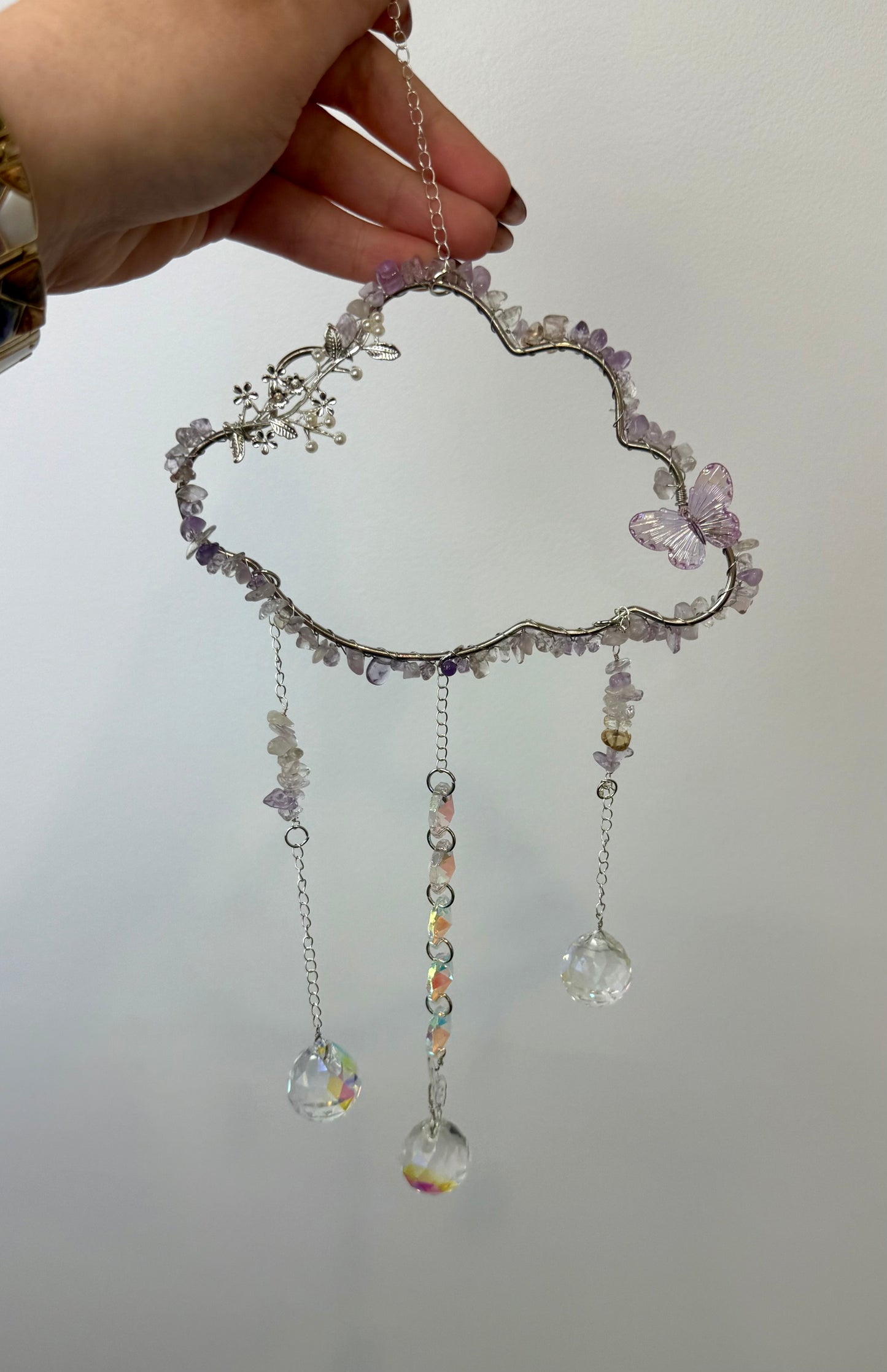 Amethyst cloud suncatchers