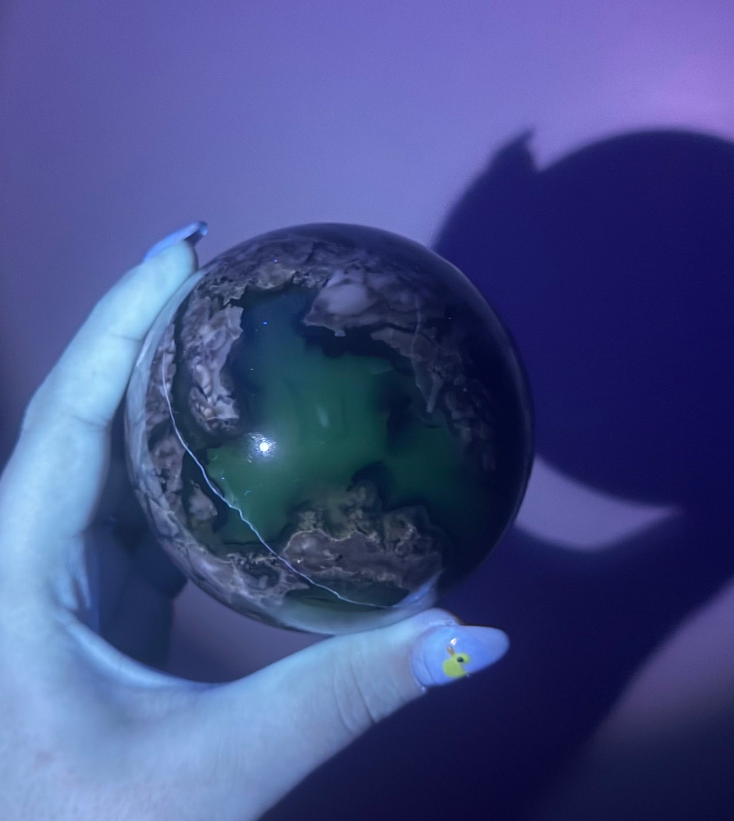 Volcano agate sphere