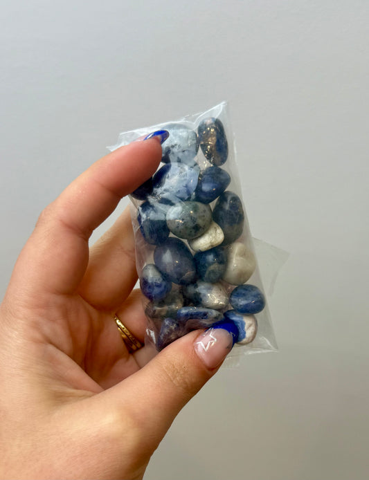 Sodalite pebble bags