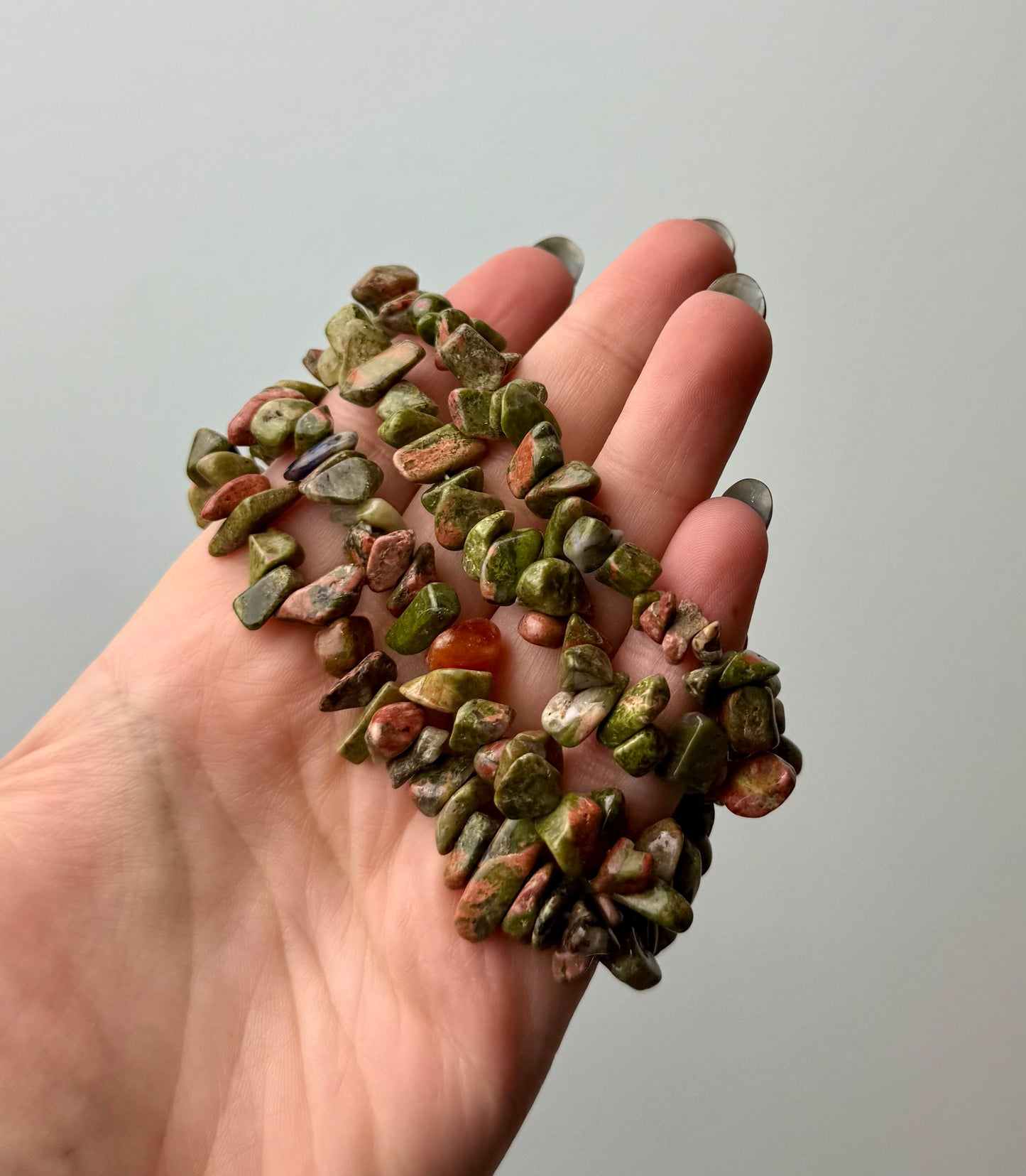 Unakite chip bracelets