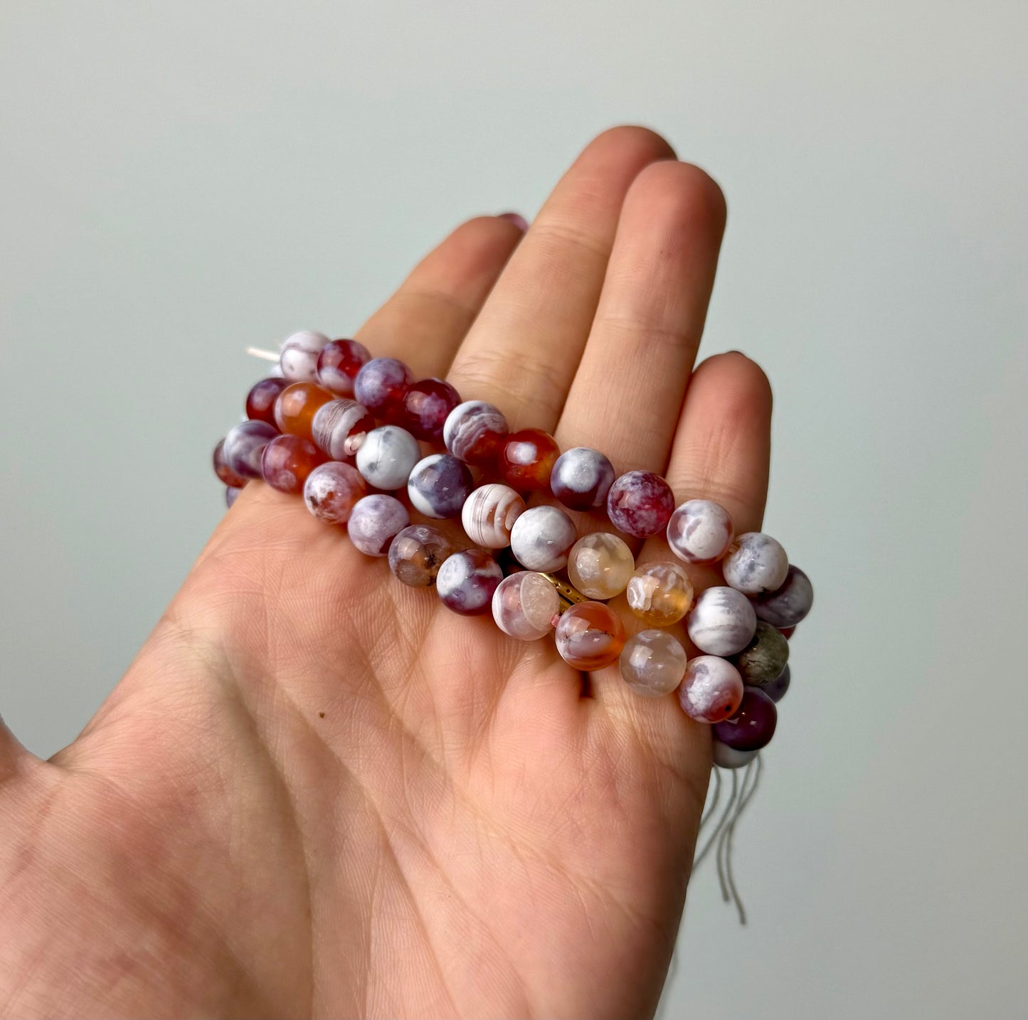Dyed orca agate bracelets