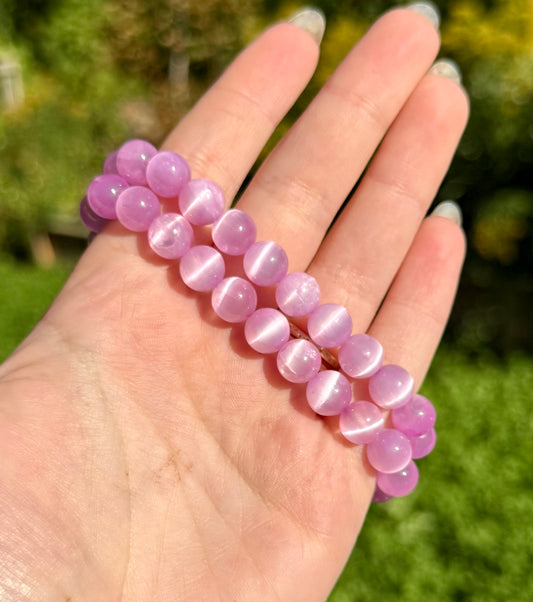 Dyed satin spar bracelets