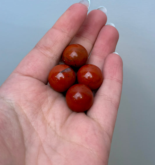 Red jasper mini spheres