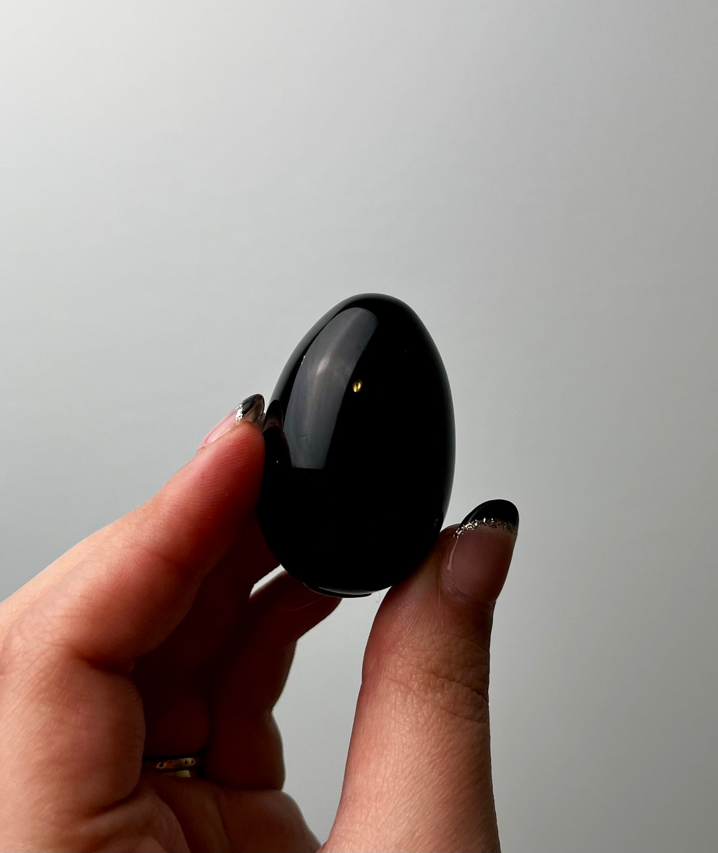 Black obsidian egg