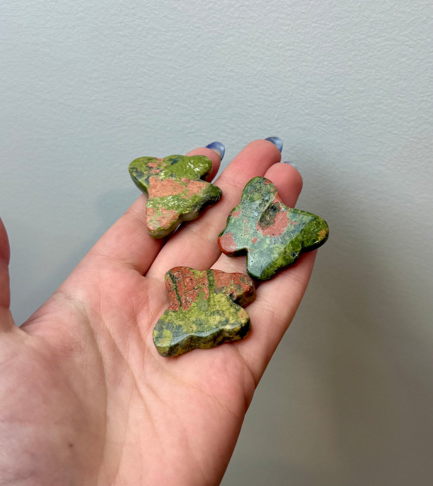 Unakite butterfly carving