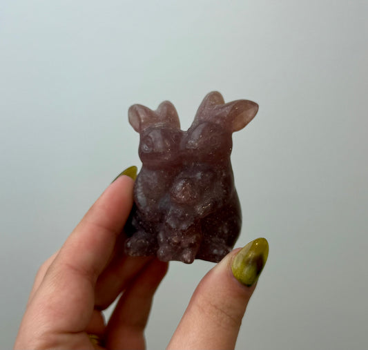 Bunny family carving