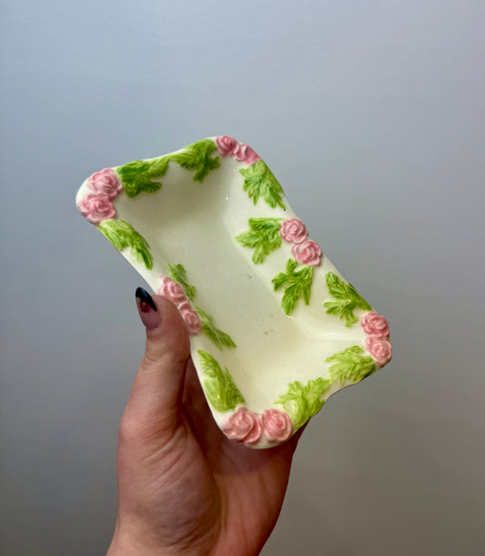 Floral soap dish thrifted find