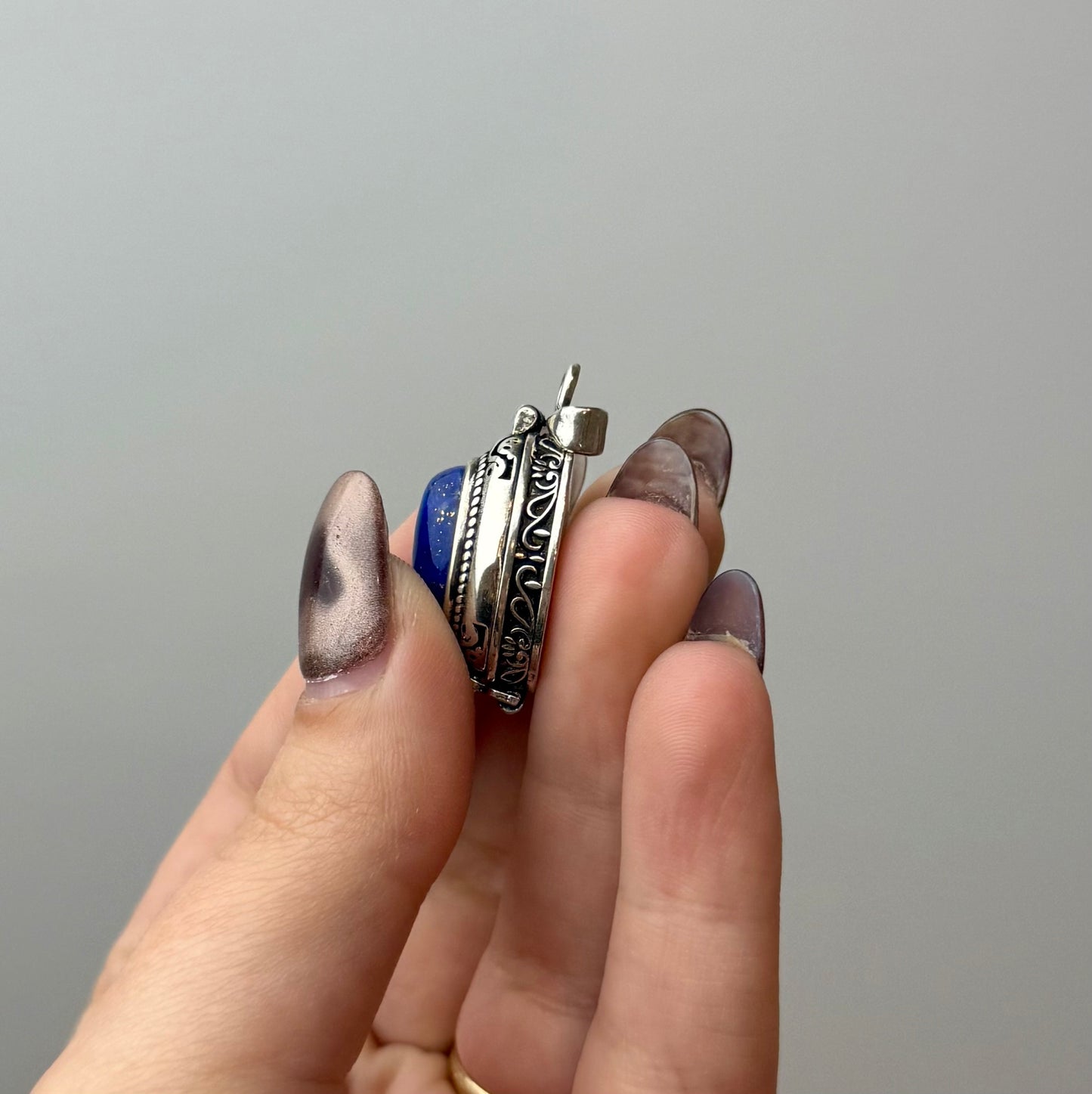 Lapis lazuli locket pendant