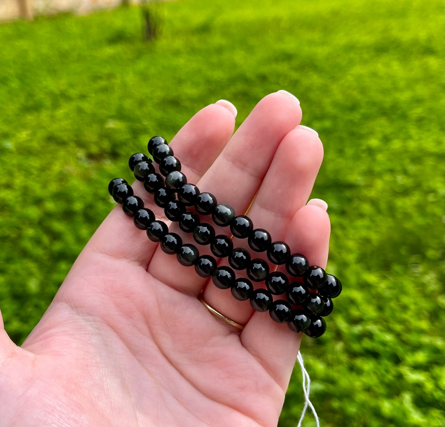 Rainbow obsidian bracelets