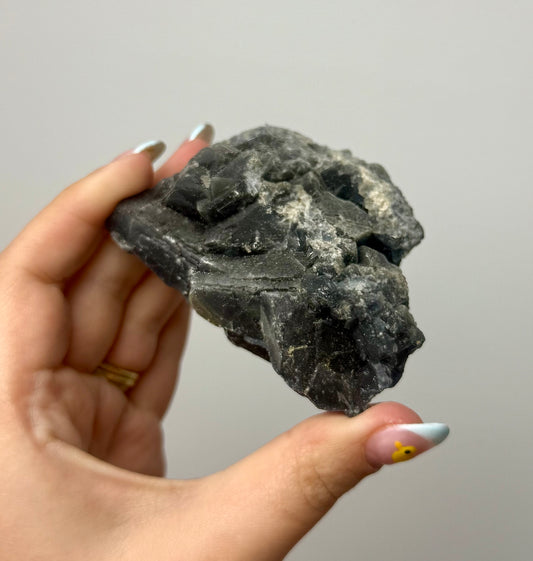 Black rose fluorite specimen