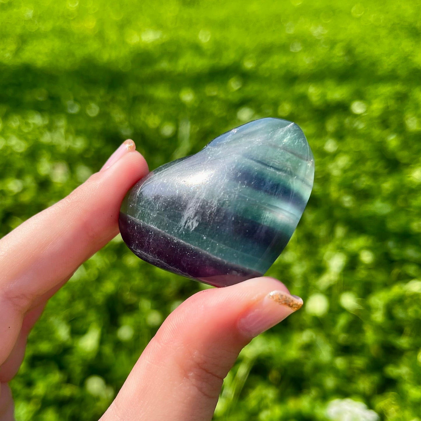 Fluorite heart carvings