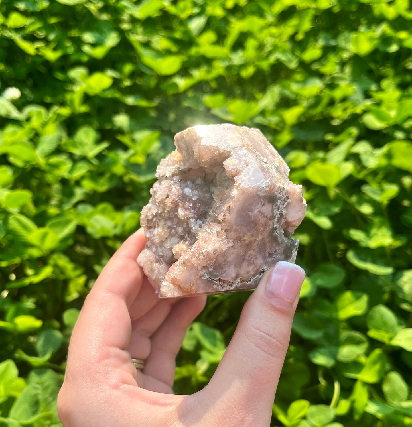 Pink amethyst raw Freeform